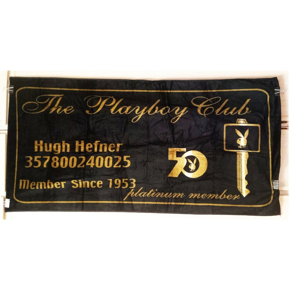 Playboy 50th Anniversary Club Card Beach Towel NWT